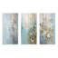 Bambou doré et bleu - ensemble de 3 reproductions d'art mural en bambou-384334872
