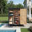 Outdoor Wooden Tool Shed with Locking Door and Interior Shelves-126351039