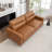 83‘’ Wide Genuine Leather Sofa With Square Arms-400640435