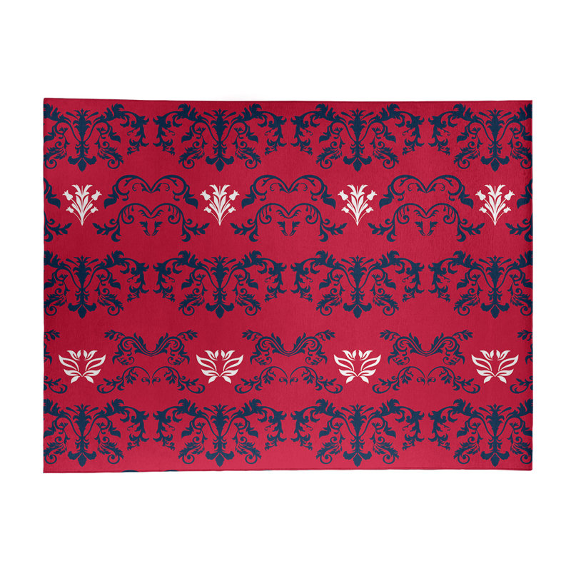 Damask Indoor Rug, Rectangle 8' x 10'