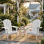 Chaises pliantes Adirondack en bois massif gaufré pour patio