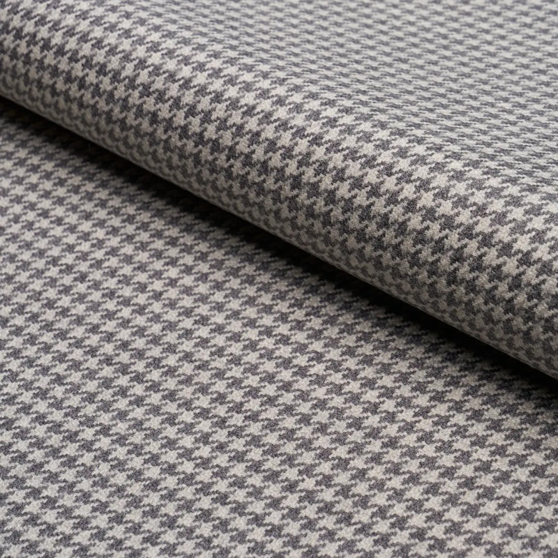Huston Houndstooth Fabric, Black/Gray
