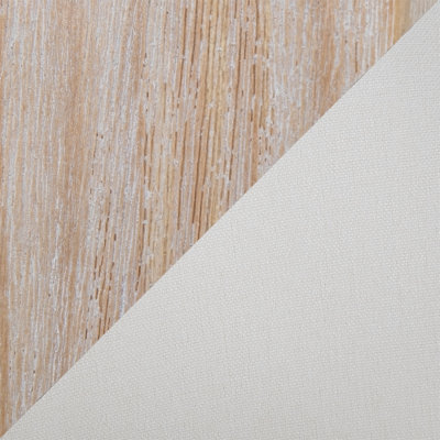 Tabouret de bar à hauteur fixe pivotant en bois blanchi blanc et crème 30 po avec repose-pieds rond en métal chromé Highback