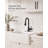 Pull‑Down High‑Arc Single‑Handle Kitchen Sink Faucet with 3‑Function Spray Head and 10‑Inch Deck Plate, Modern Kitchen Faucet,Black-59052245