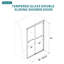 Porte de douche coulissante demi-cadre l 48 po x H 76 po, porte de douche en verre trempé transparent de 8 mm à ajustement réglable-125353892-125354008