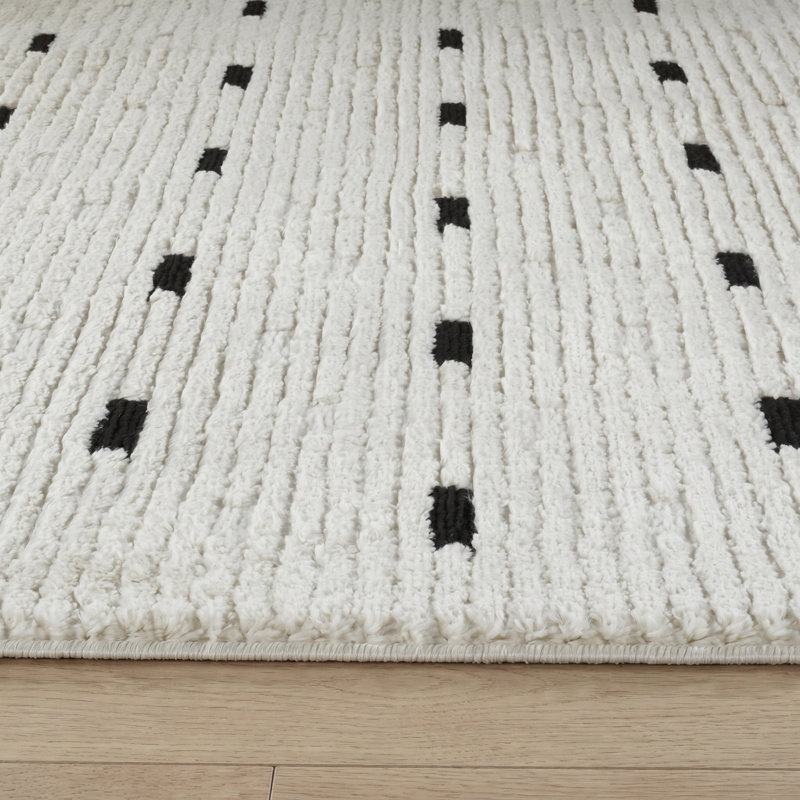 Tapis d'intérieur crème abstrait à motif de branches Tapis Alinda, Rectangle 5 pi 4 po x 7 pi 8 po