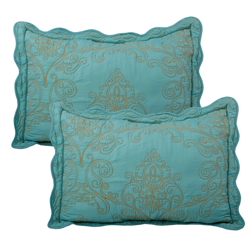 Teal Oversized Queen Microfiber Reversible Bedspread Set