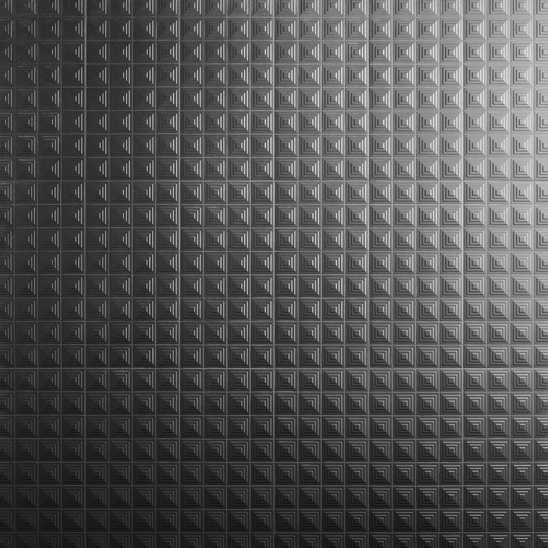 Kinzie Pyramid 8X16 3D Matte Ceramic Tile, Charcoal
