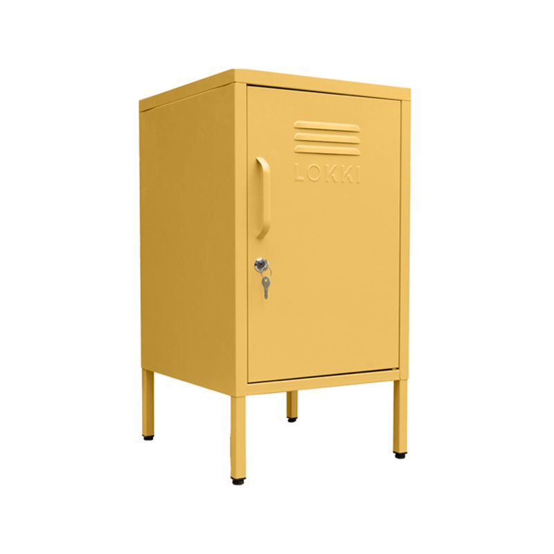 Nilan 38cm W Steel Bedside Table, Mustard