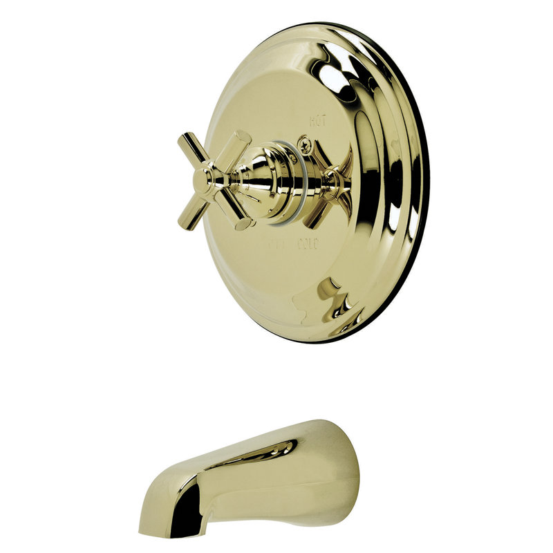 Kingston Brass Single-Handle Pressure Balanced Tub Faucet, Polished Brass