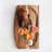 Footed Wood Serving Tray with Raised Edge