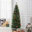 Sapin de Noël artificiel non éclairé de 6 pi avec des branches réalistes-2021149061-2021149066