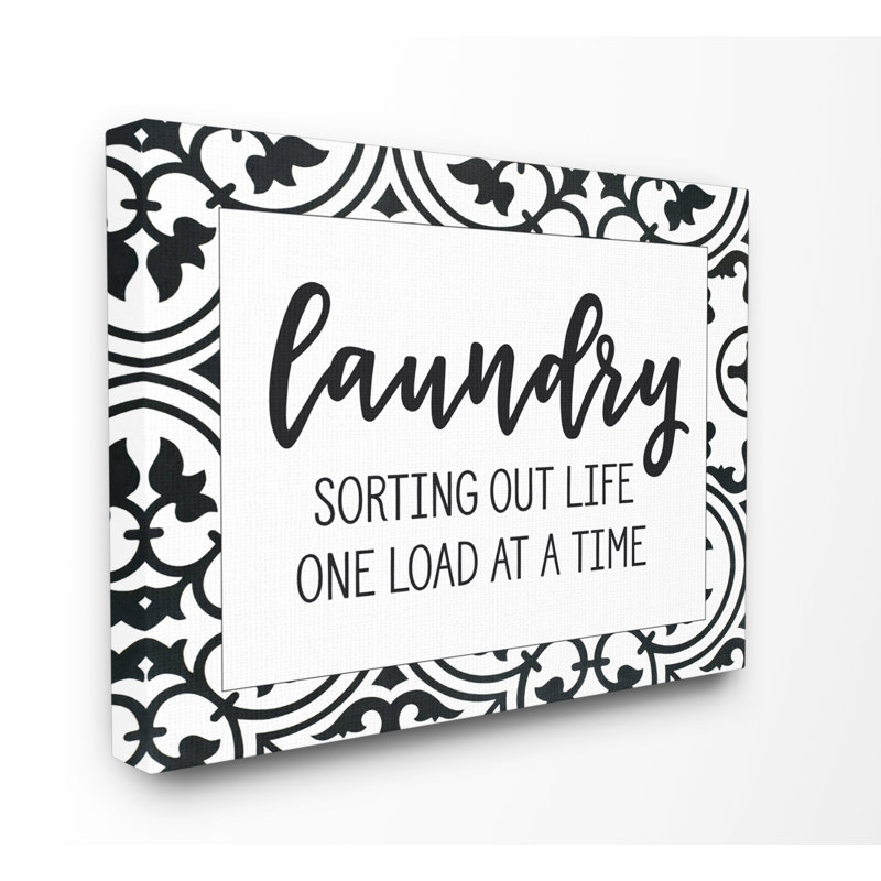 «Laundry Sorting Out Life», reproduction d'art textuel sur toile, H 24 po x l 30 po, Toile tendue