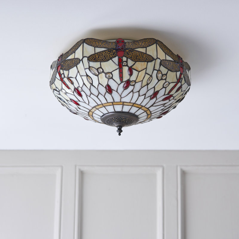 Paturi Glass Flush Mount, Beige