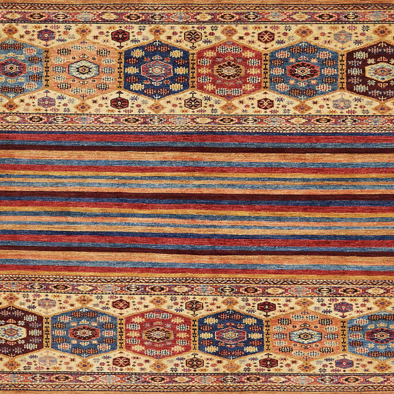Tapis abstrait moderne 605, Carré 8 pi