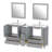 Brescia 72" Double Sink Freestanding Bathroom Vanity with Ceramic Top and Matching Mirrors-27042723