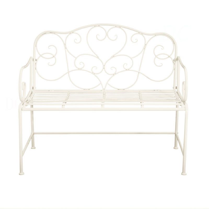 Banc de jardin Sunnydaze, Matte White