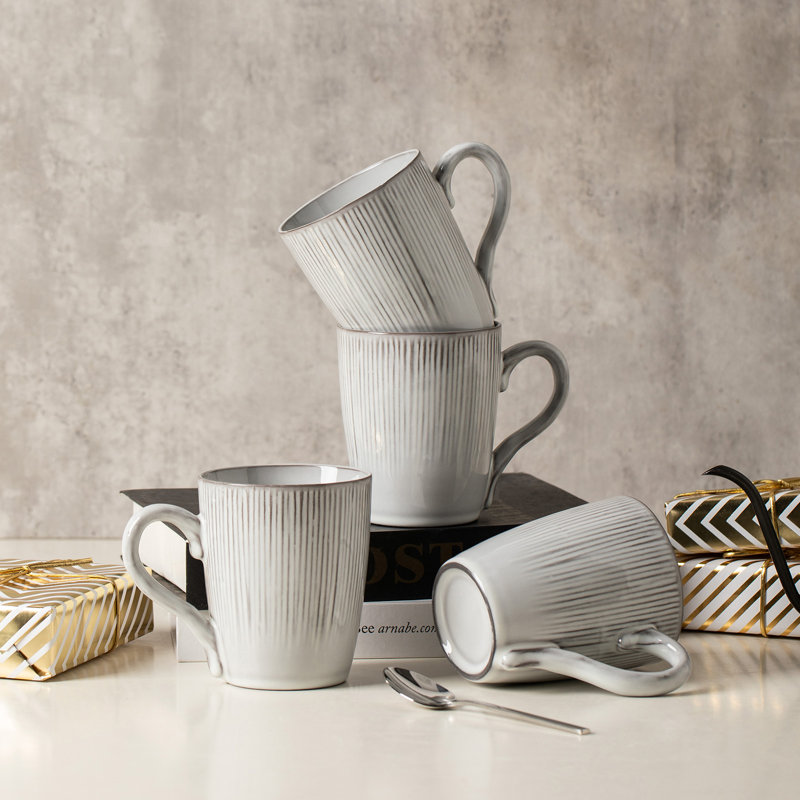  Ensemble de 4 tasses à café nordiques 14 oz ALOFMO