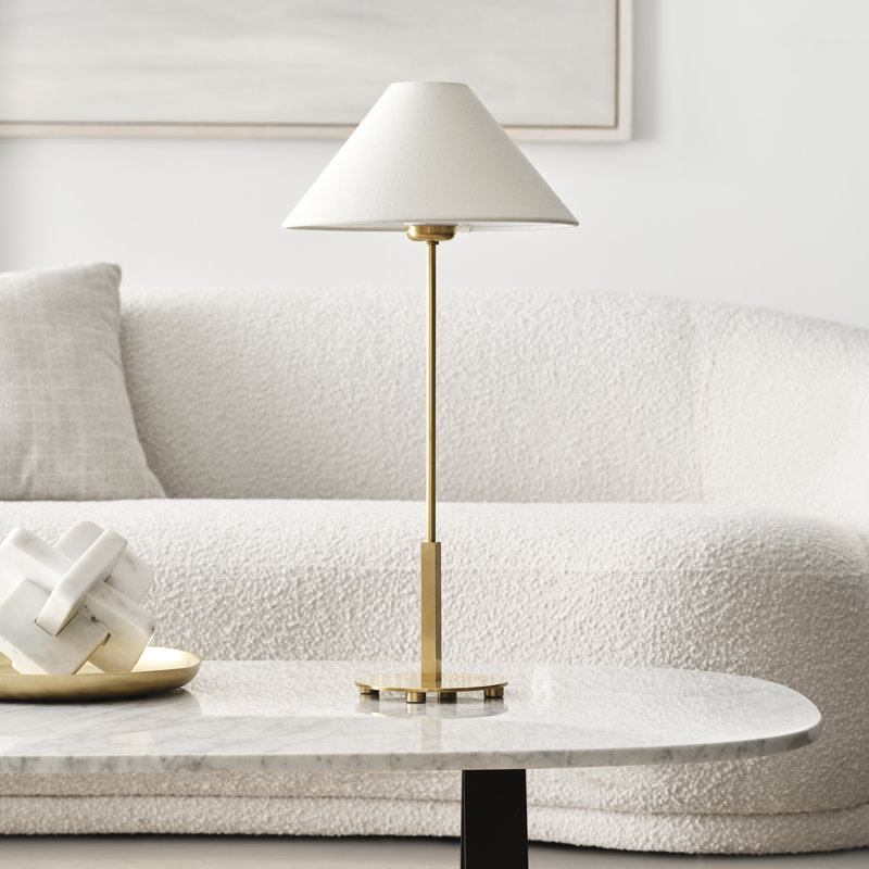 Hackney Cordless LED Buffet Table Lamp by J. Randall Powers, Hand-Rubbed Antique Brass