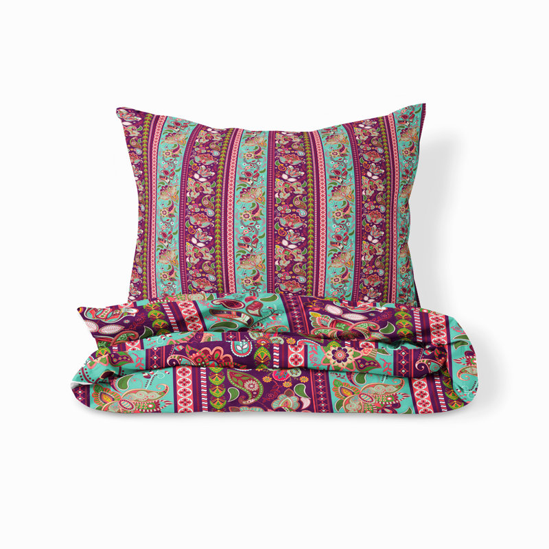Paisley Duvet Cover, King Duvet Cover + 2 King Shams