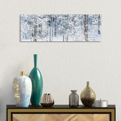 Trembles avec neige, « Taos County, NM », reproduction de photo sur toile