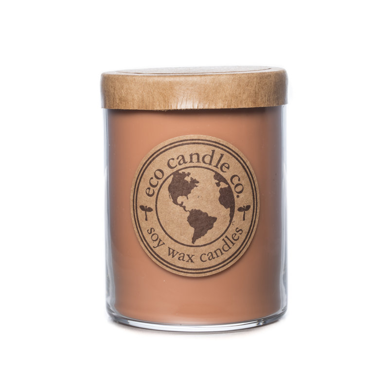 Bougie en pot citrouille, pacane et soja, H4,5 po x l 3,5 po x P 3,5 po
