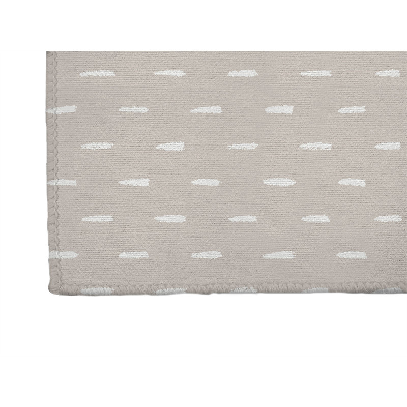 Long Drop Kids Play Mat, Rectangle 48" x 72", Ivory/Charcoal