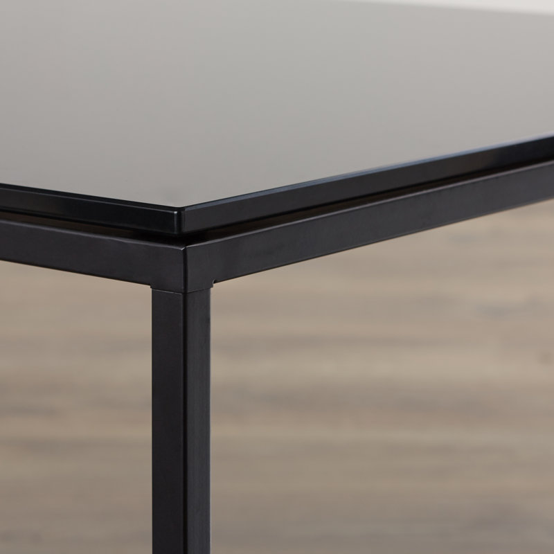Licata Sled Coffee Table, White, Black