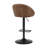 Swivel Upholstered Adjustable Height Counter Stool with Metal Frame