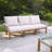 86.75'' Wide Acacia Patio Sofa with Cushions