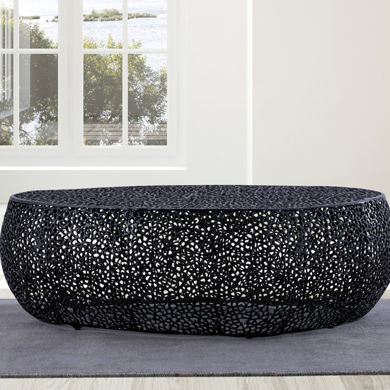Table basse ovale (inventaire NJ), Noir
