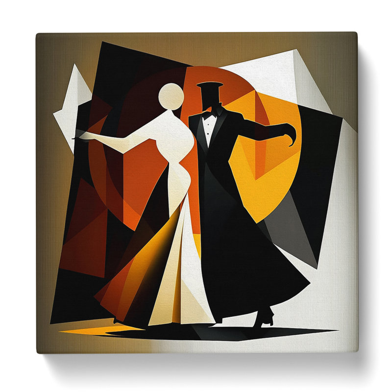Ballroom Dancing Suprematism No.1 - Wrapped Canvas - Framed Print, 50cm H x 50cm W x 3cm D