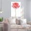 « rose sur blanc », impression sur verre Rose