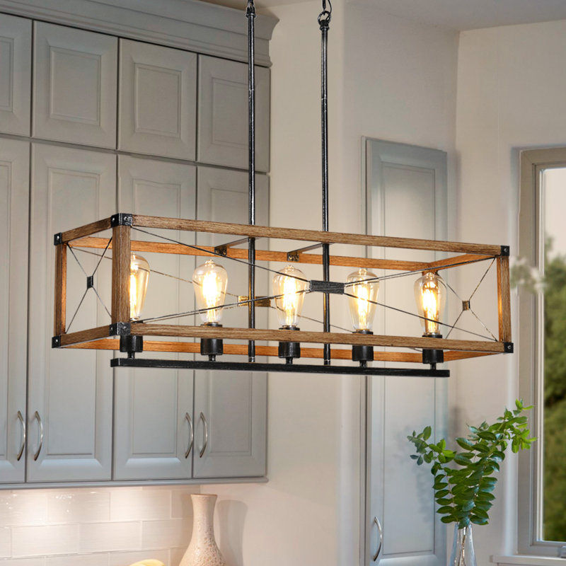 Lustre rectangulaire à 5 lumières Hainesport