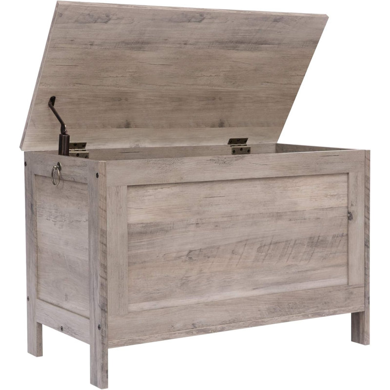 Toy Box, Retro Wooden Look Storage Chest With Safety Hinge, Entryway Storage Bench Supports 220 Lb, 29.9 X 15.7 X 18.9 Inches Toy Chest Organizer, Easy Assembly,
