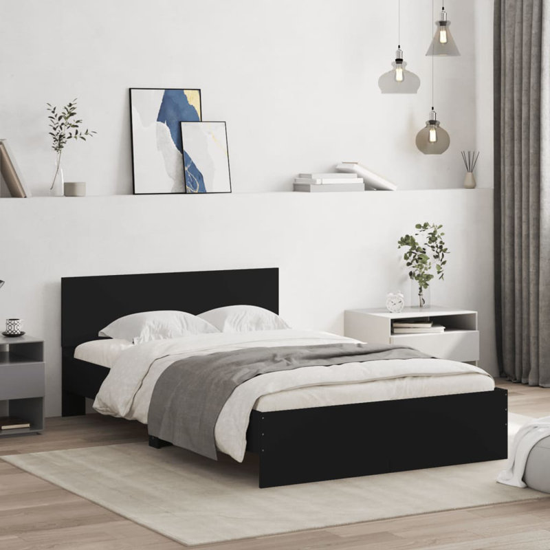 Nobue Bed Frame, Small Double ( 120 x 190 cm), Black