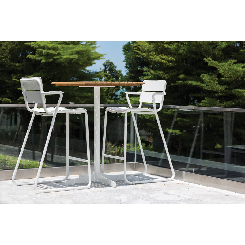 Corail 31.13" Patio Bar Stool, Anthracite
