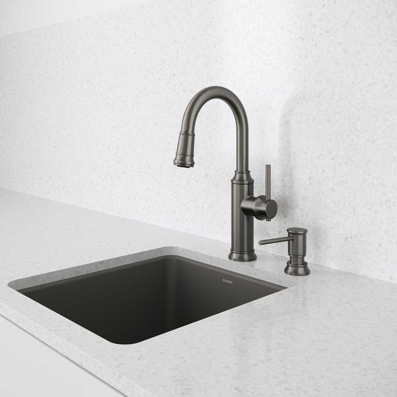 Robinet de bar escamotable Empressa - Acier satiné foncé, Acier satiné foncé