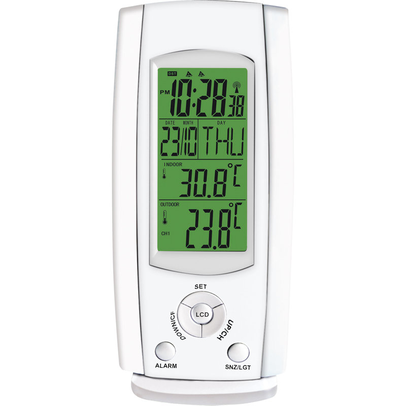 Digital Alarm Tabletop Clock in White