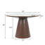 Élégante table de salle à manger ronde pour le décor de la salle à manger - 4 places avec plateau en chêne-1158055753