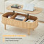 39.37'' W Oval Lift Top Coffee Table With Storage-1667876210