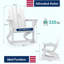 Ensemble de 2 chaises berçantes surdimensionnées toutes saisons Adirondack-1531553941