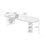 Bureau rectangulaire brun en bois massif-2059016023