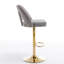 Angalena Swivel Upholstered Adjustable Height Counter Stool with Metal Frame