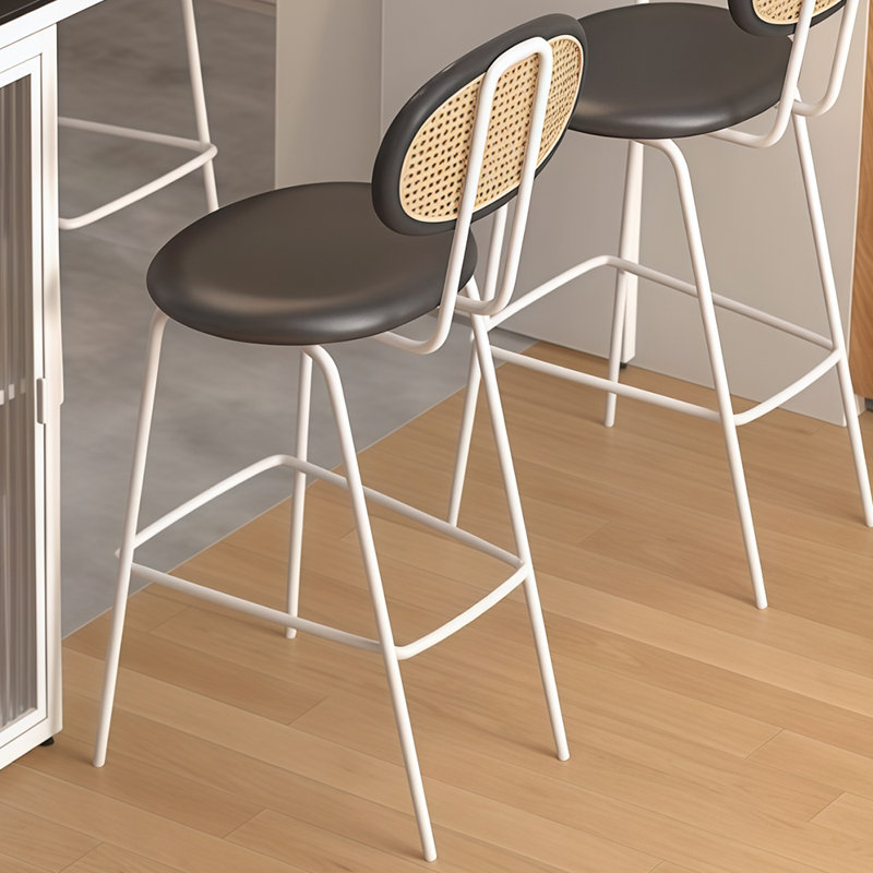 Table de bar moderne de style moderne, Noir / blanc, H 41,3 po x L 70,8 po x l 15,7 po, Noir / blanc