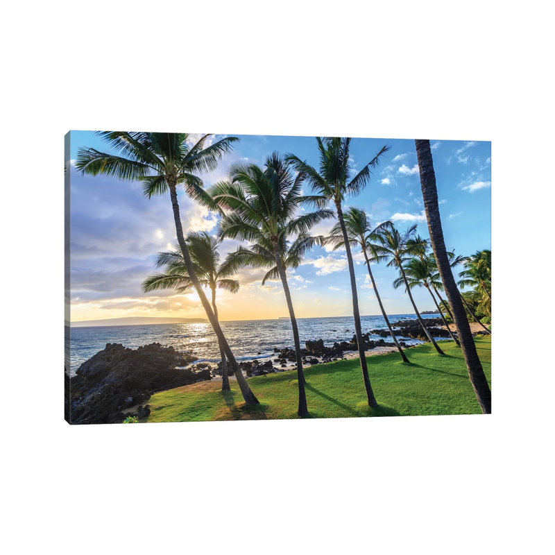 Small beach in Makena area, Maui, Hawaii, USA 1 Piece Wrapped Canvas Wall Art, 20.32 cm H x 30.48 cm W