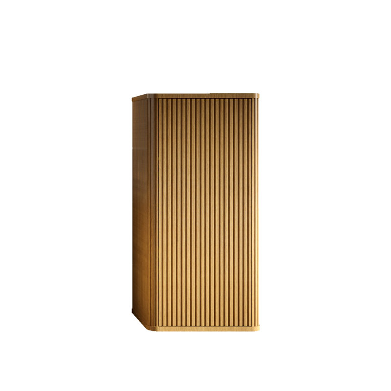 Armoire latérale de salle de bain en chêne naturel - pour les petits espaces pré-assemblés et contreplaqué, Chêne naturel