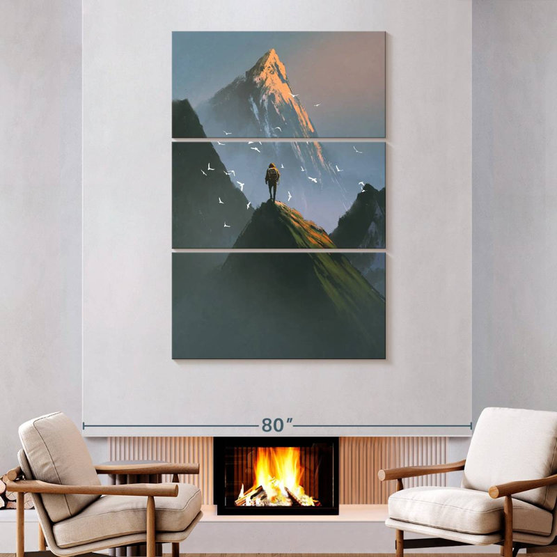 Senne Man On Mountain, 74'' H x 48'' W