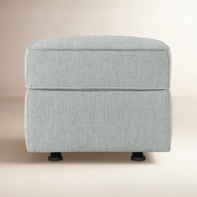 Willa / Alden Gliding Ottoman, Light Gray Weave