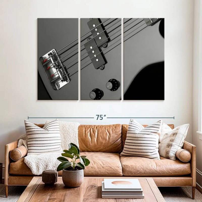 Guitare basse Abarca, H 42 po x l 65 po